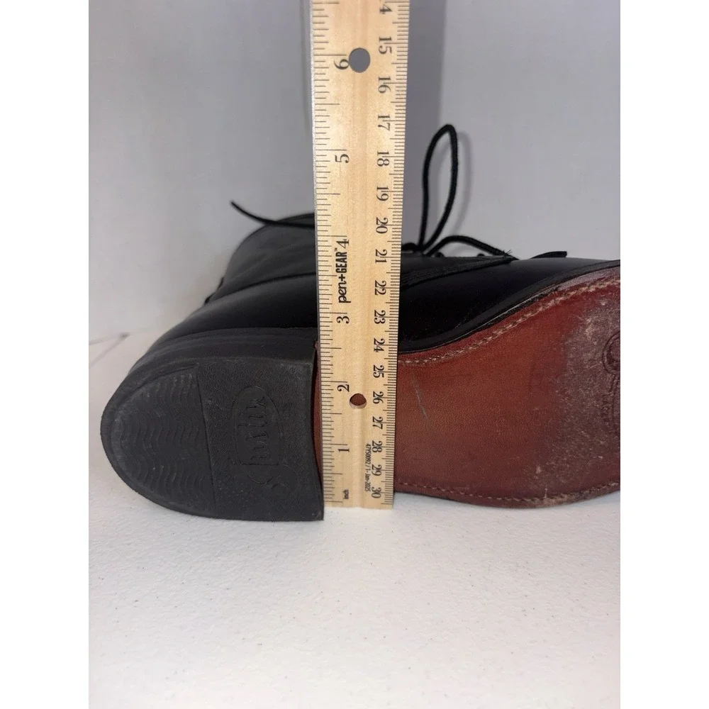 Vintage Justin Heritage Lacer Boots Women 6 B Black Kiddie With Box Rare - Picture 8 of 13